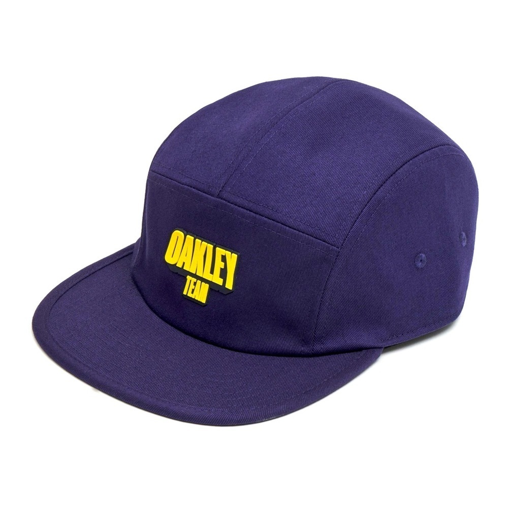 Oakley Men's 5 Panel Team Hat, Strong Violet, S/M 100% Cotton
